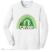 Gnome St Patrick's Day Rainbow Kids Long Sleeve Shirt thumb 0
