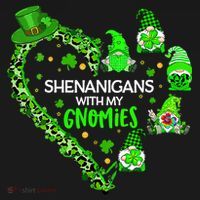 Gnome St Patrick's Day Shenanigans With My Gnomies Shamrock Backpack thumb 2