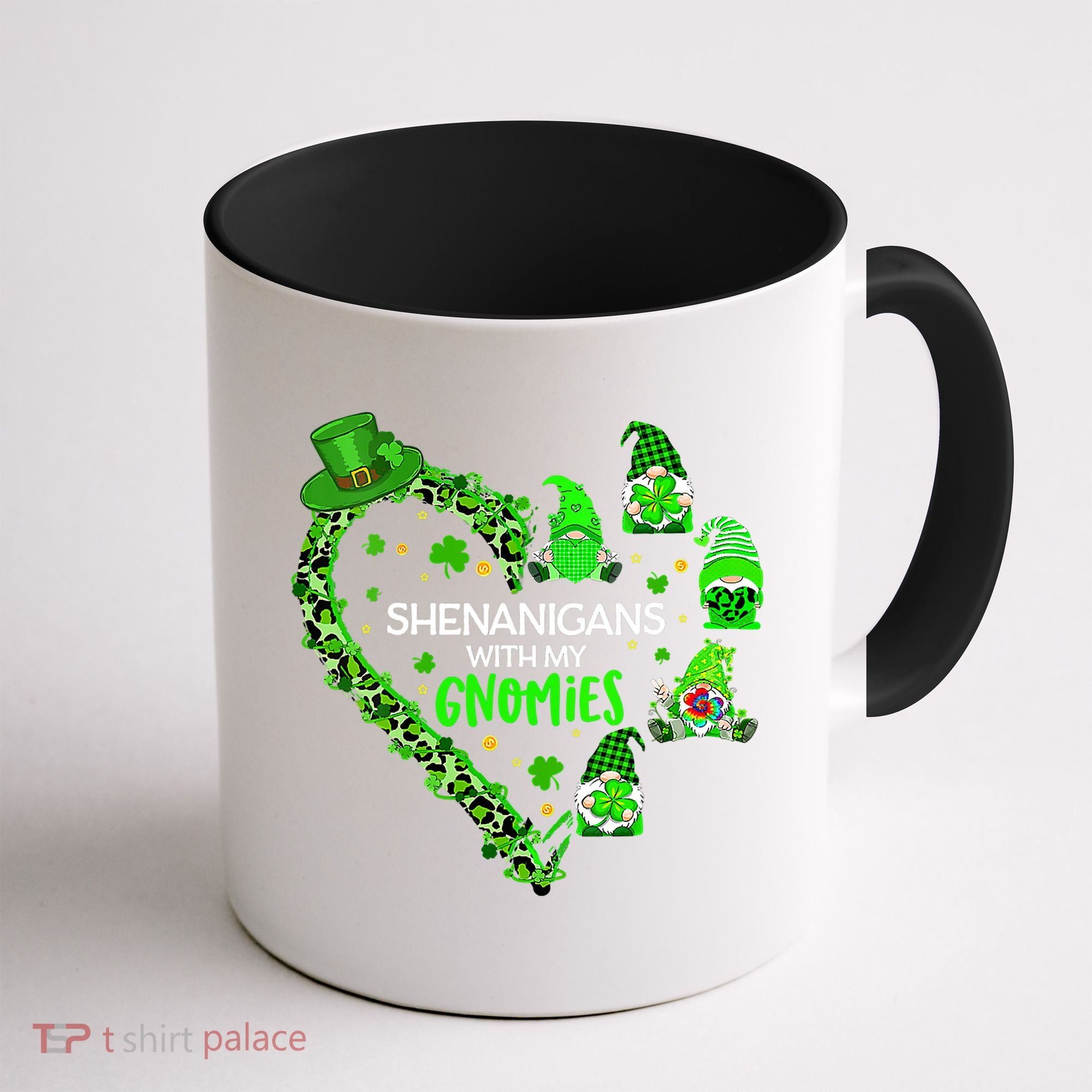 Gnome St Patrick's Day Shenanigans With My Gnomies Shamrock Coffee Mug