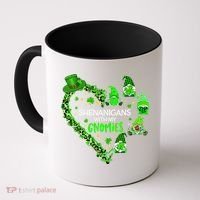 Gnome St Patrick's Day Shenanigans With My Gnomies Shamrock Coffee Mug thumb 0