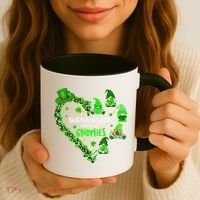 Gnome St Patrick's Day Shenanigans With My Gnomies Shamrock Coffee Mug thumb 3