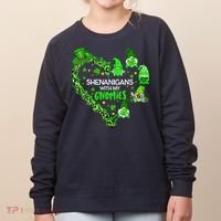 Gnome St Patrick's Day Shenanigans With My Gnomies Shamrock Women's Sweatshirt thumb 0