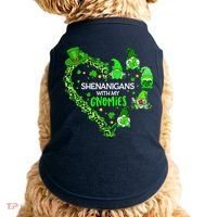 Gnome St Patrick's Day Shenanigans With My Gnomies Shamrock Doggie Tank thumb 0