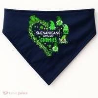 Gnome St Patrick's Day Shenanigans With My Gnomies Shamrock USA-Made Doggie Bandana thumb 0