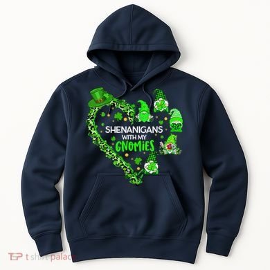 Gnome St Patrick's Day Shenanigans With My Gnomies Shamrock Hoodie