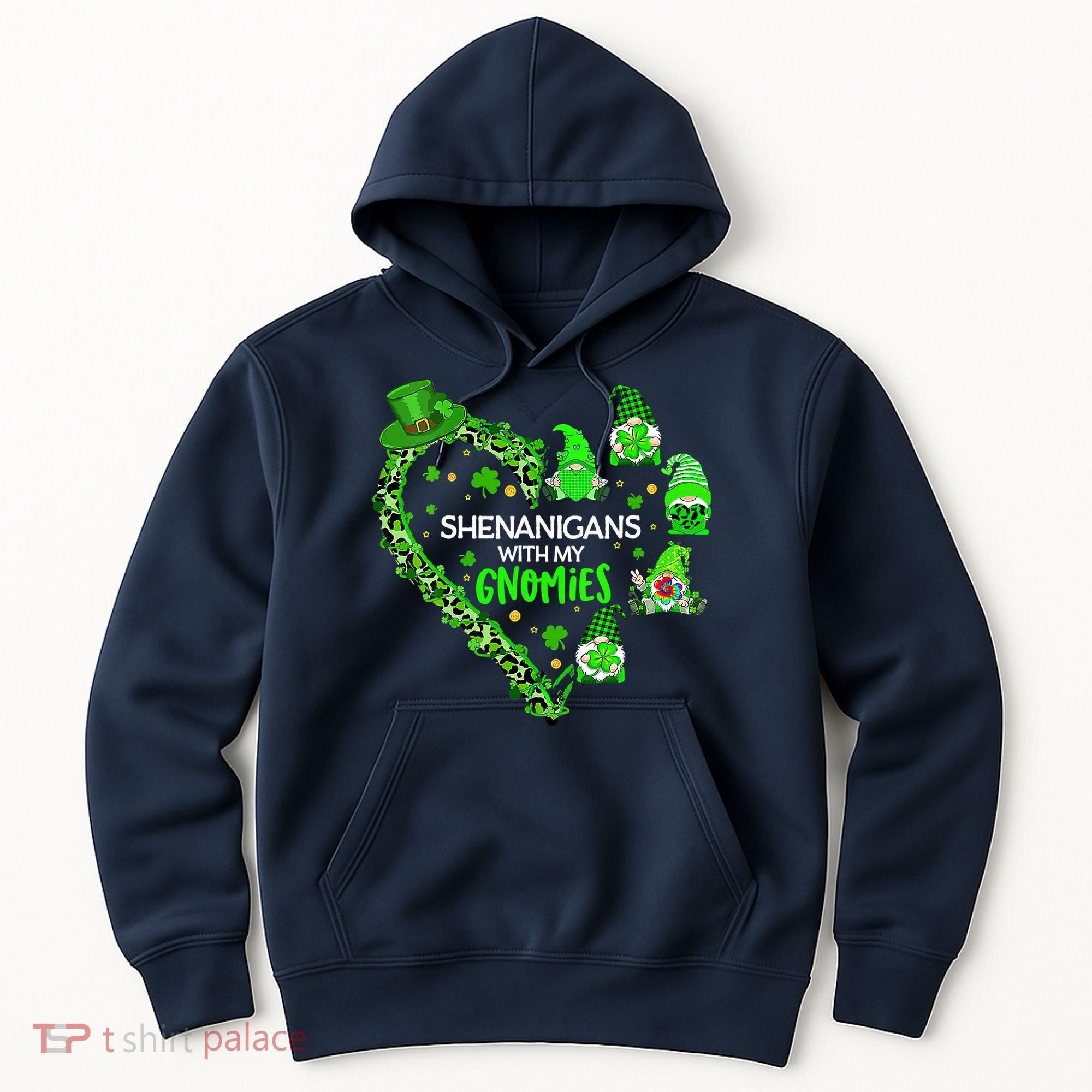Gnome St Patrick's Day Shenanigans With My Gnomies Shamrock Hoodie