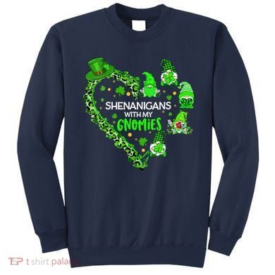 Gnome St Patrick's Day Shenanigans With My Gnomies Shamrock Sweatshirt