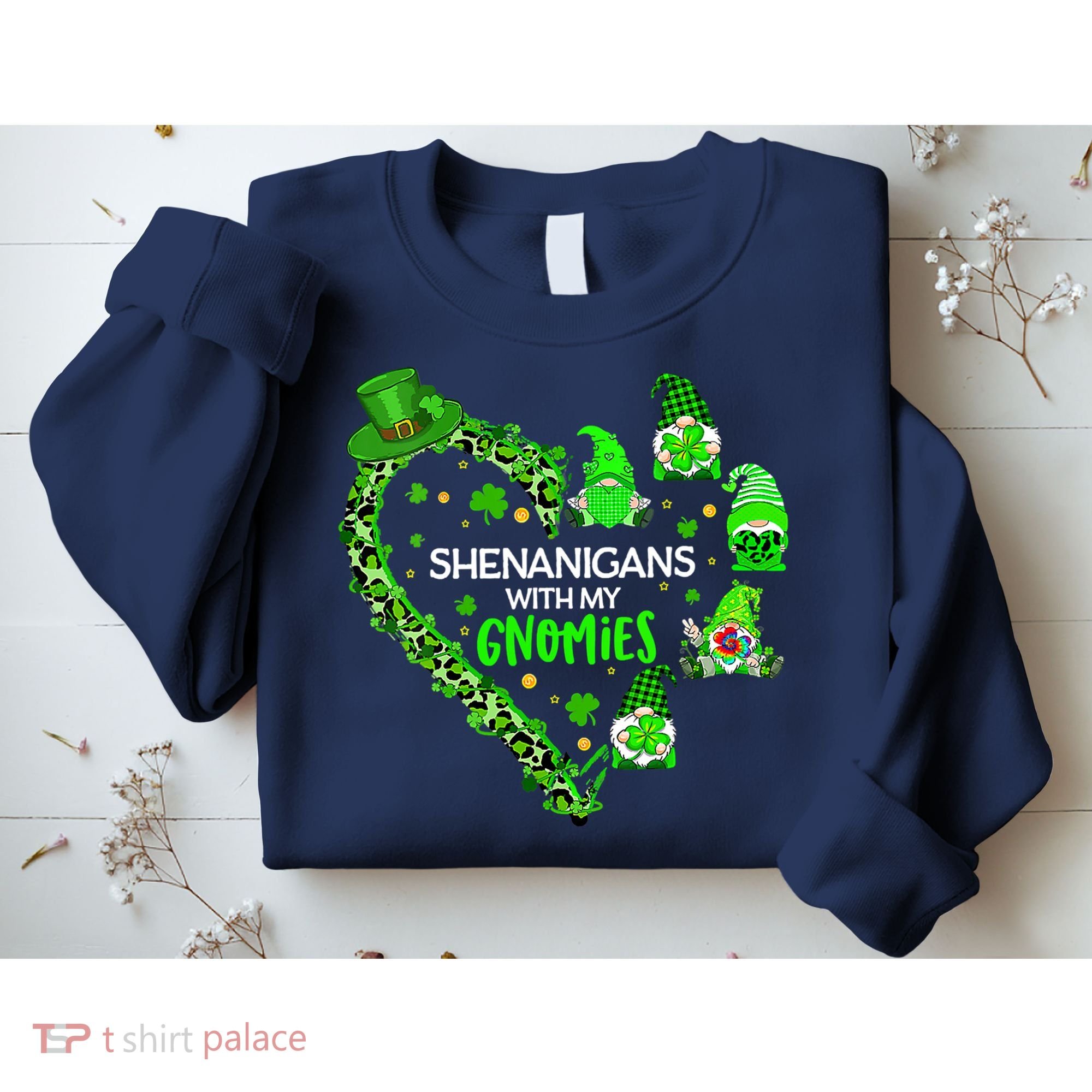 Gnome St Patrick's Day Shenanigans With My Gnomies Shamrock Sweatshirt