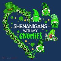 Gnome St Patrick's Day Shenanigans With My Gnomies Shamrock Sweatshirt thumb 3