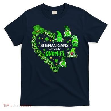 Gnome St Patrick's Day Shenanigans With My Gnomies Shamrock T-Shirt