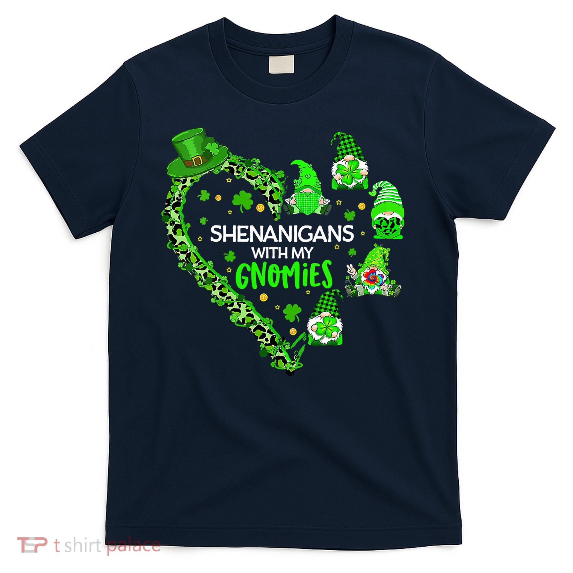 Gnome St Patrick's Day Shenanigans With My Gnomies Shamrock T-Shirt