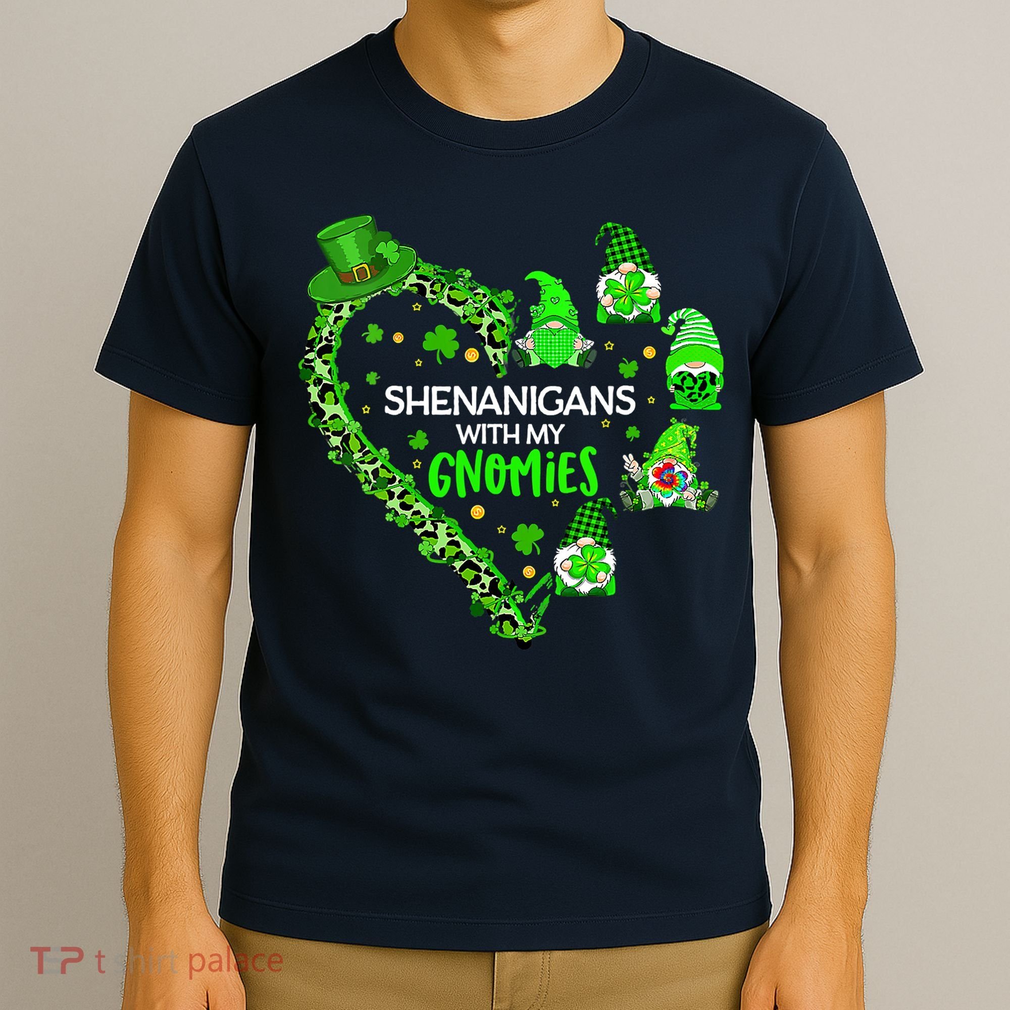 Gnome St Patrick's Day Shenanigans With My Gnomies Shamrock T-Shirt