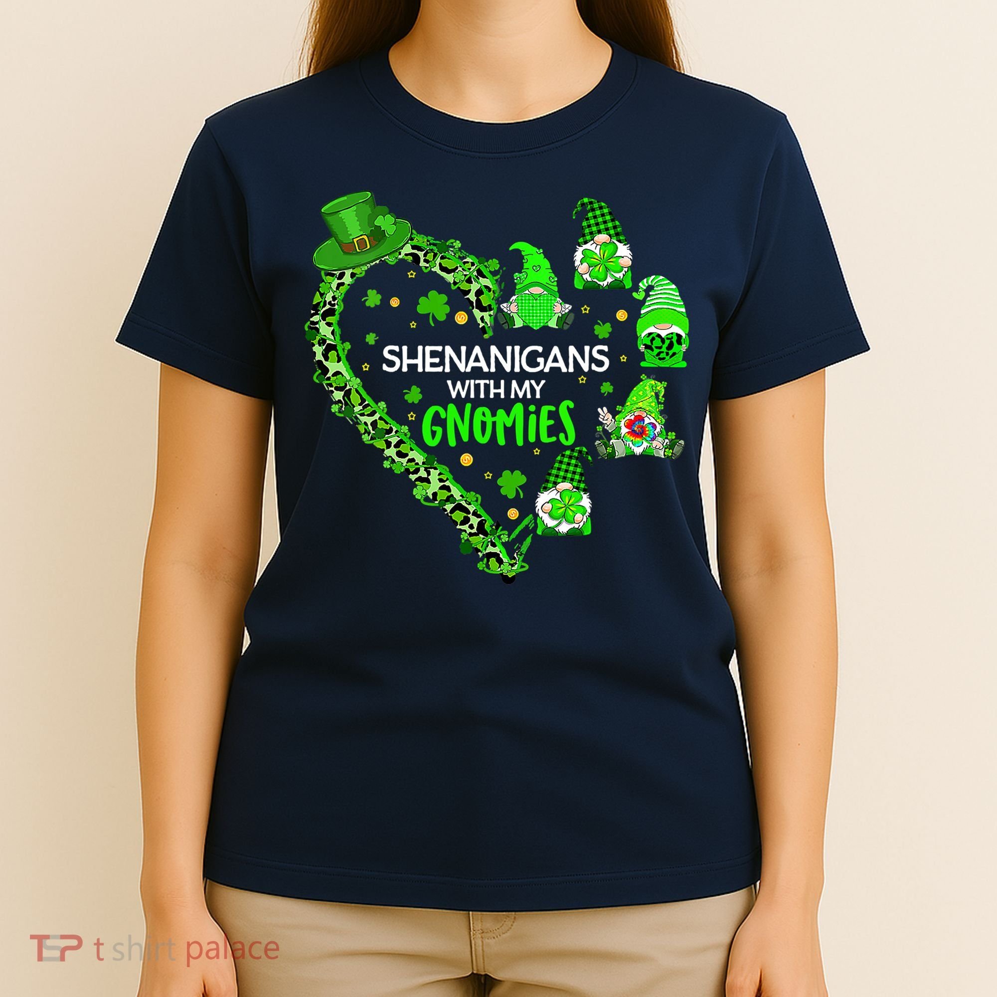 Gnome St Patrick's Day Shenanigans With My Gnomies Shamrock T-Shirt