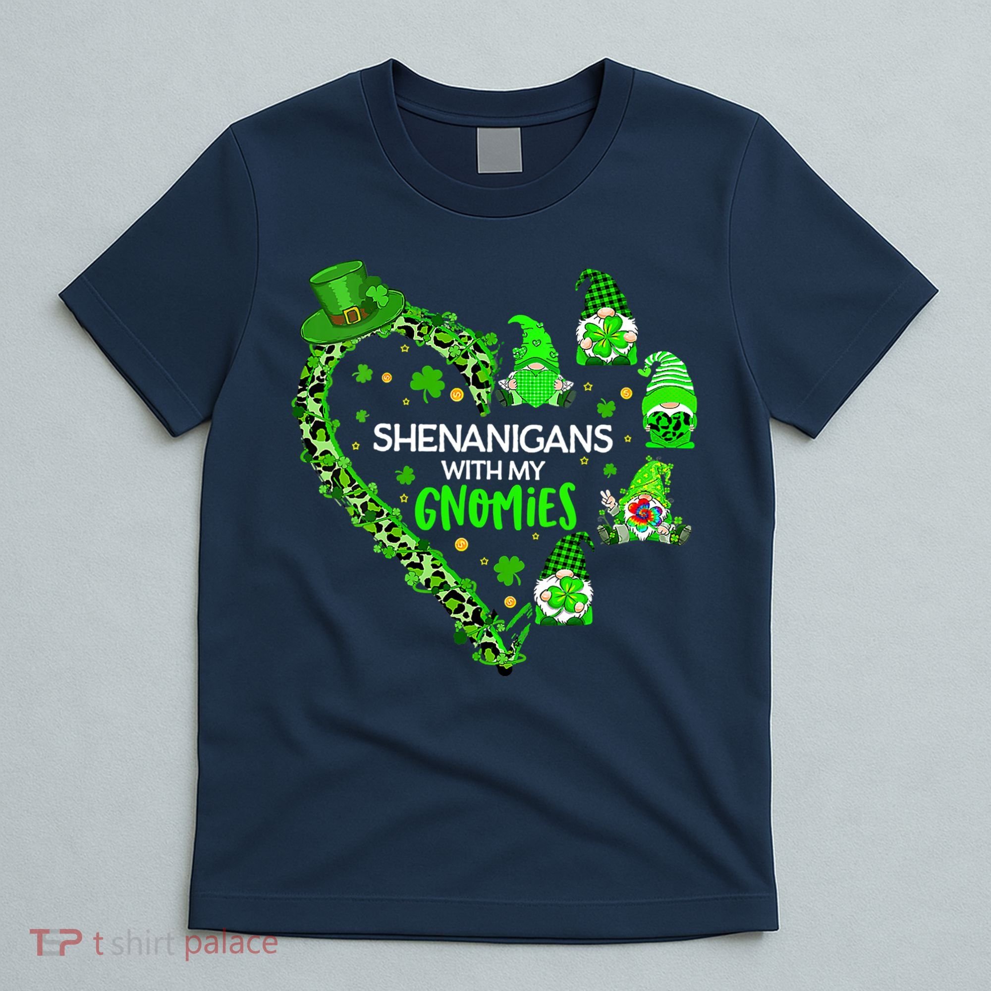 Gnome St Patrick's Day Shenanigans With My Gnomies Shamrock T-Shirt