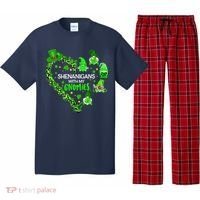 Gnome St Patrick's Day Shenanigans With My Gnomies Shamrock Pajama Set thumb 0