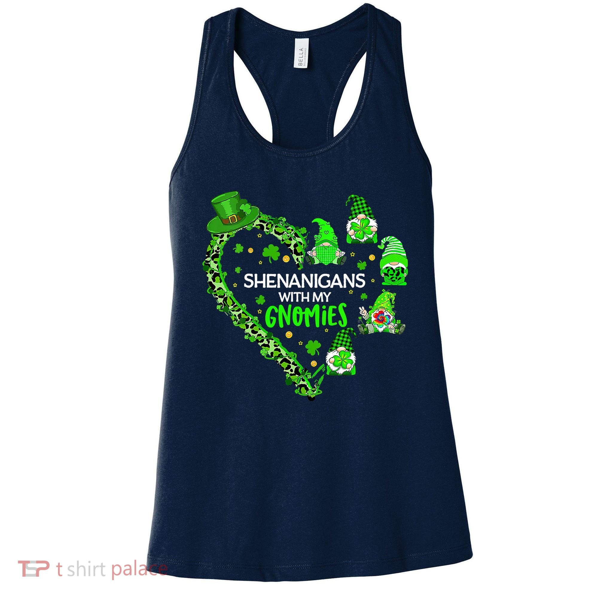 Gnome St Patrick's Day Shenanigans With My Gnomies Shamrock Women's Tank Top