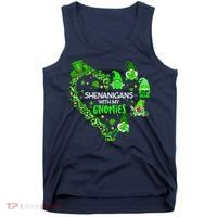Gnome St Patrick's Day Shenanigans With My Gnomies Shamrock Tank Top thumb 0