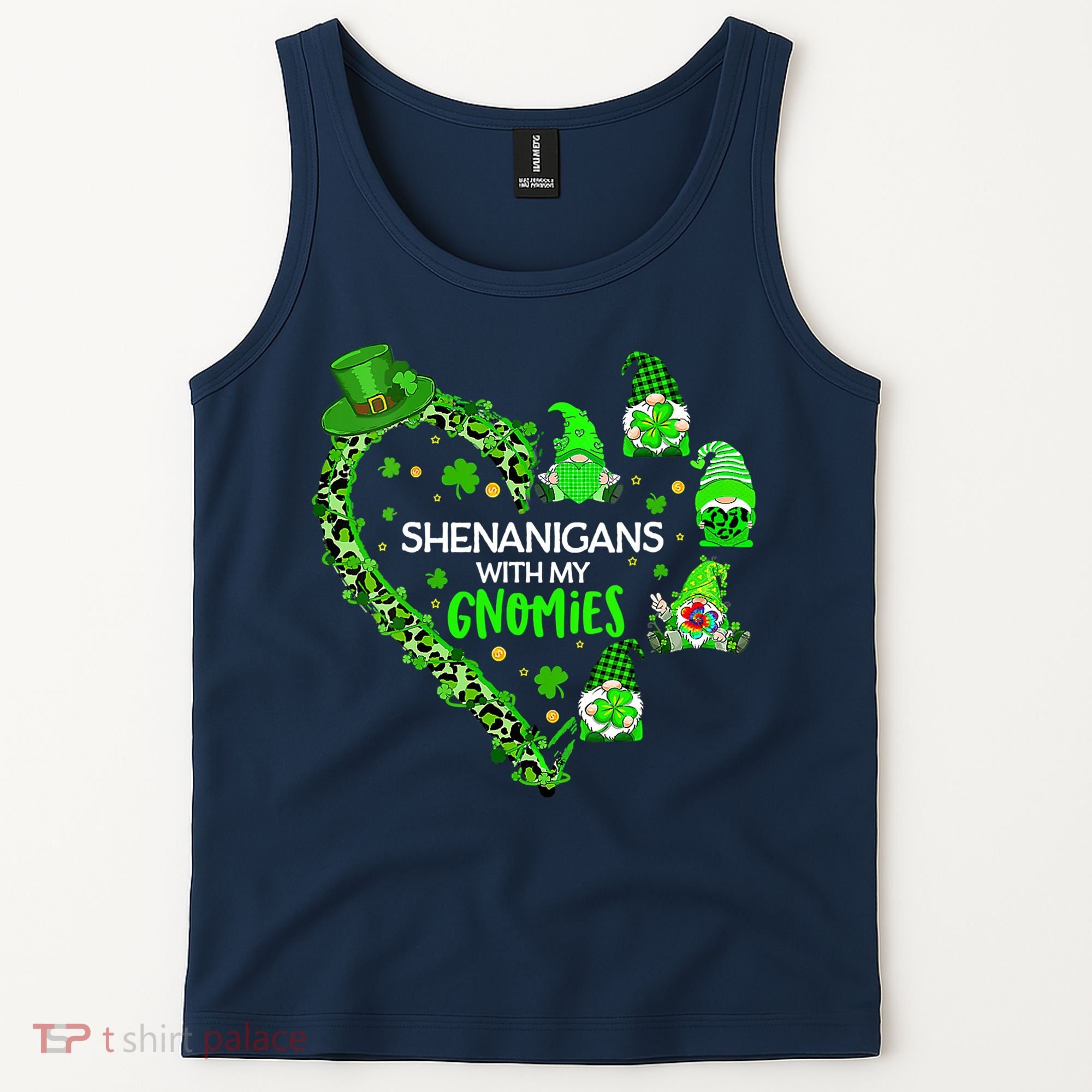 Gnome St Patrick's Day Shenanigans With My Gnomies Shamrock Tank Top