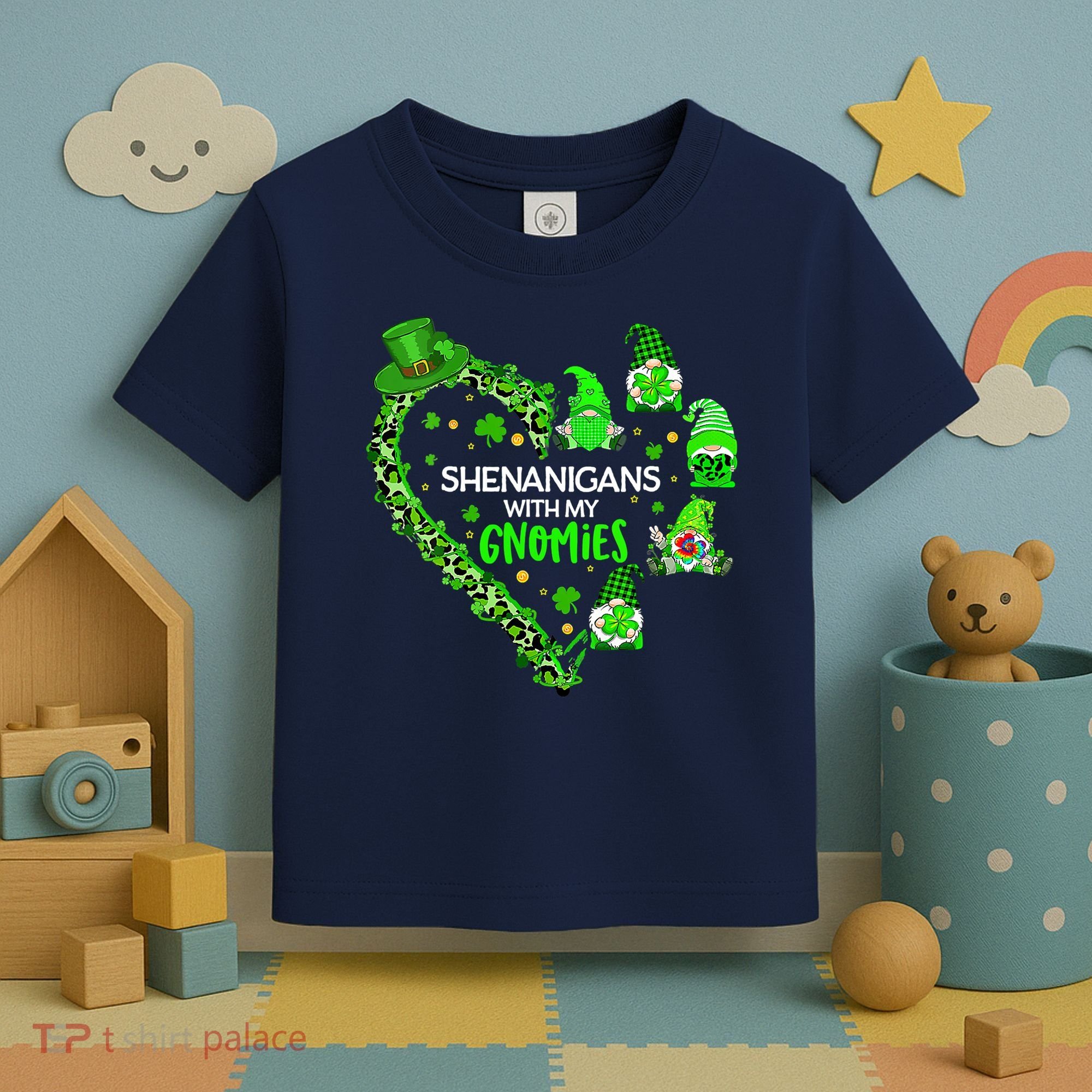 Gnome St Patrick's Day Shenanigans With My Gnomies Shamrock Toddler T-Shirt