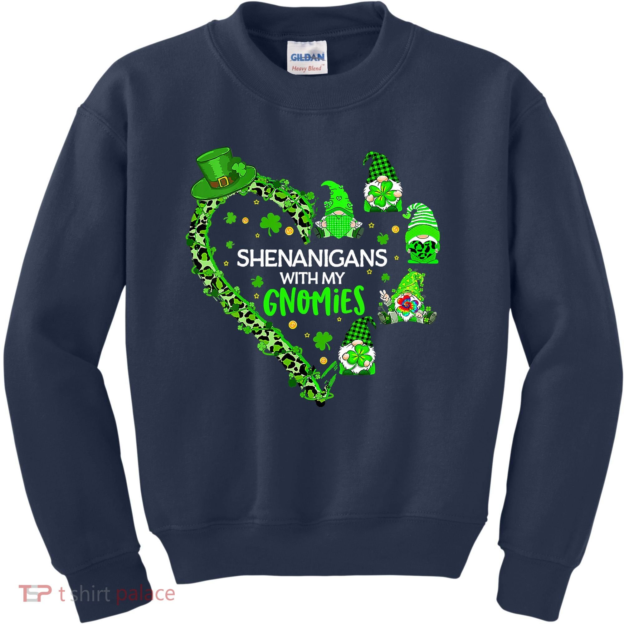 Gnome St Patrick's Day Shenanigans With My Gnomies Shamrock Kids Sweatshirt