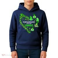 Gnome St Patrick's Day Shenanigans With My Gnomies Shamrock Kids Hoodie thumb 4