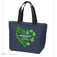 Gnome St Patrick's Day Shenanigans With My Gnomies Shamrock Tote Bag thumb 3