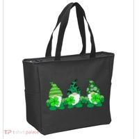 Gnome St Patricks Holiday Clover Tote Bag thumb 2
