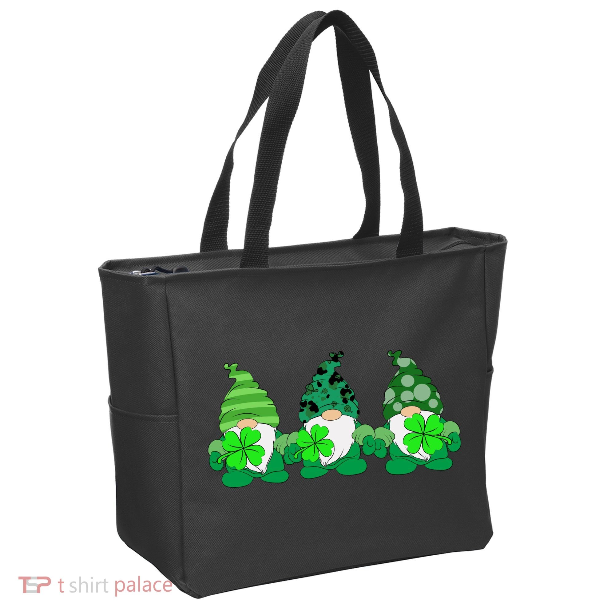 Gnome St Patricks Holiday Clover Tote Bag