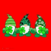 Gnome St Patricks Holiday Clover Santa Hat thumb 1