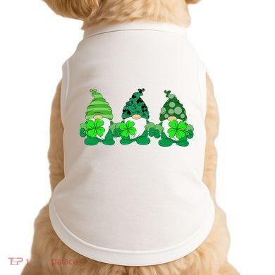 Gnome St Patricks Holiday Clover Doggie Tank