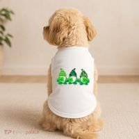 Gnome St Patricks Holiday Clover Doggie Tank thumb 2