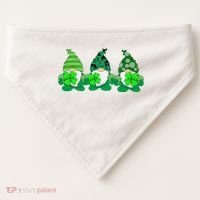 Gnome St Patricks Holiday Clover USA-Made Doggie Bandana thumb 0