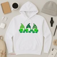 Gnome St Patricks Holiday Clover Hoodie thumb 3
