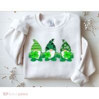 Gnome St Patricks Holiday Clover Sweatshirt thumb 2