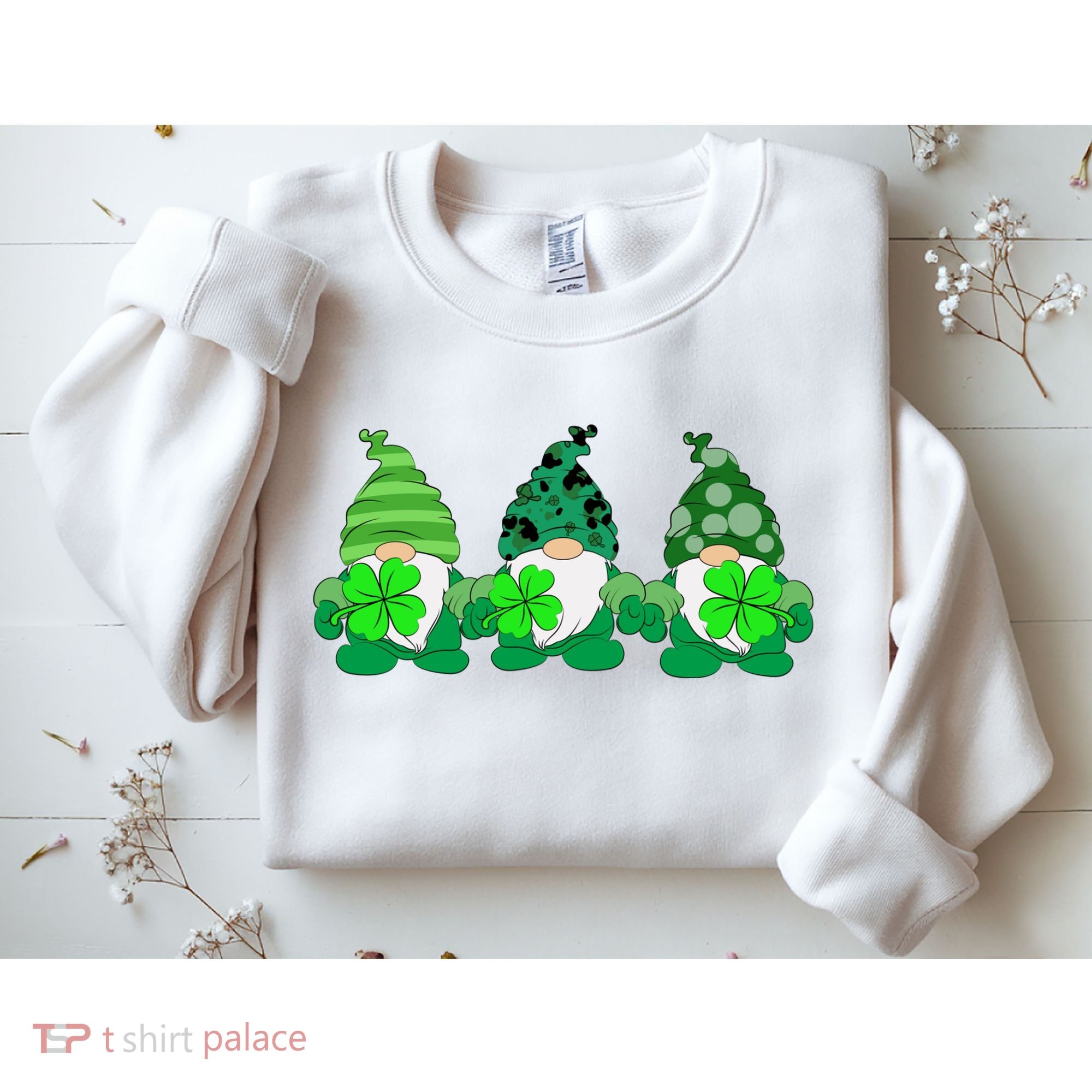 Gnome St Patricks Holiday Clover Sweatshirt