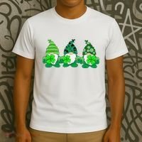 Gnome St Patricks Holiday Clover T-Shirt thumb 3