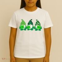Gnome St Patricks Holiday Clover T-Shirt thumb 4