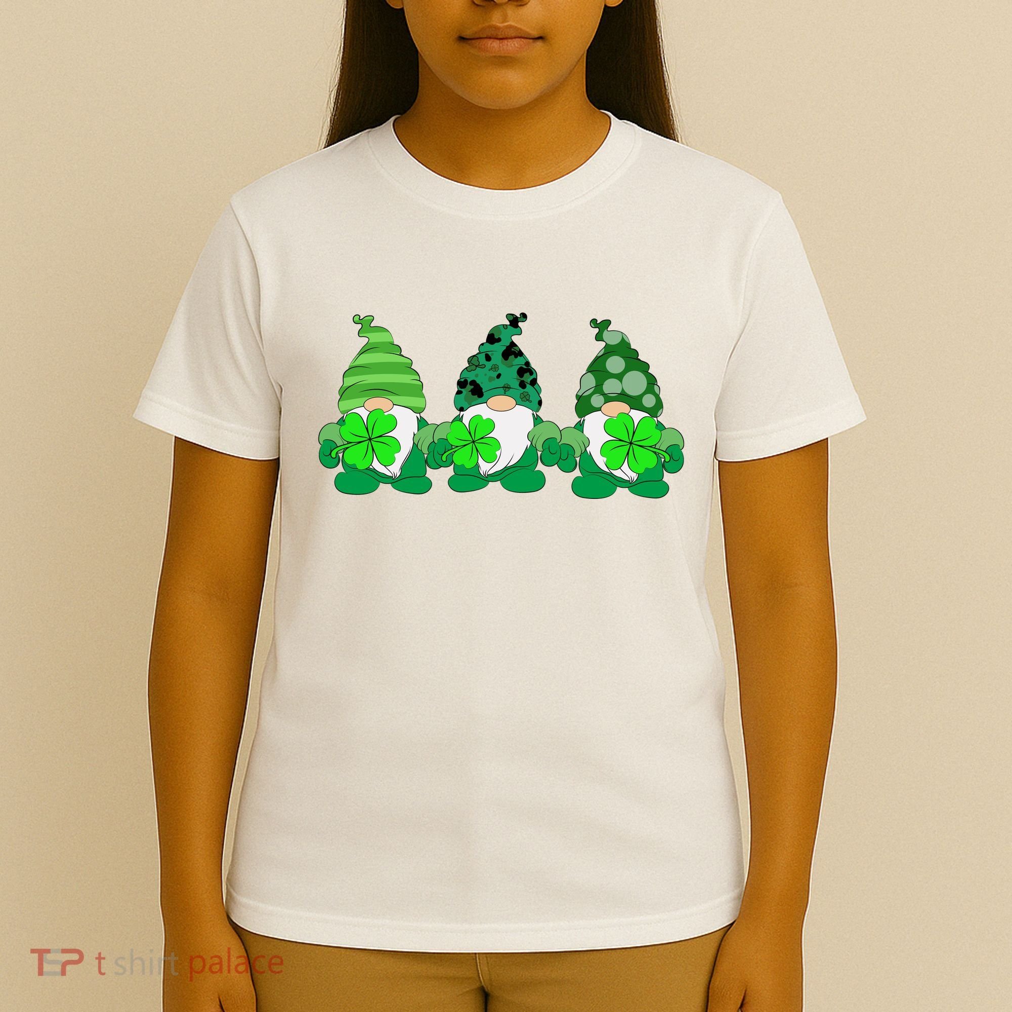Gnome St Patricks Holiday Clover T-Shirt