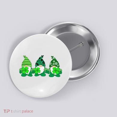 Gnome St Patricks Holiday Clover Button