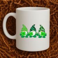 Gnome St Patricks Holiday Clover Coffee Mug thumb 2