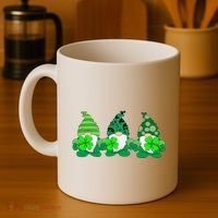 Gnome St Patricks Holiday Clover Coffee Mug thumb 4