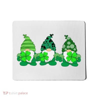 Gnome St Patricks Holiday Clover Mousepad