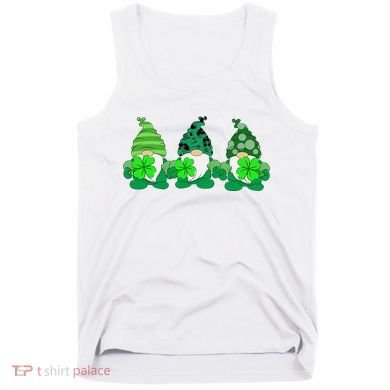 Gnome St Patricks Holiday Clover Tank Top