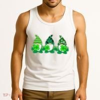 Gnome St Patricks Holiday Clover Tank Top thumb 3
