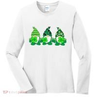Gnome St Patricks Holiday Clover Women's Long Sleeve Shirt thumb 0