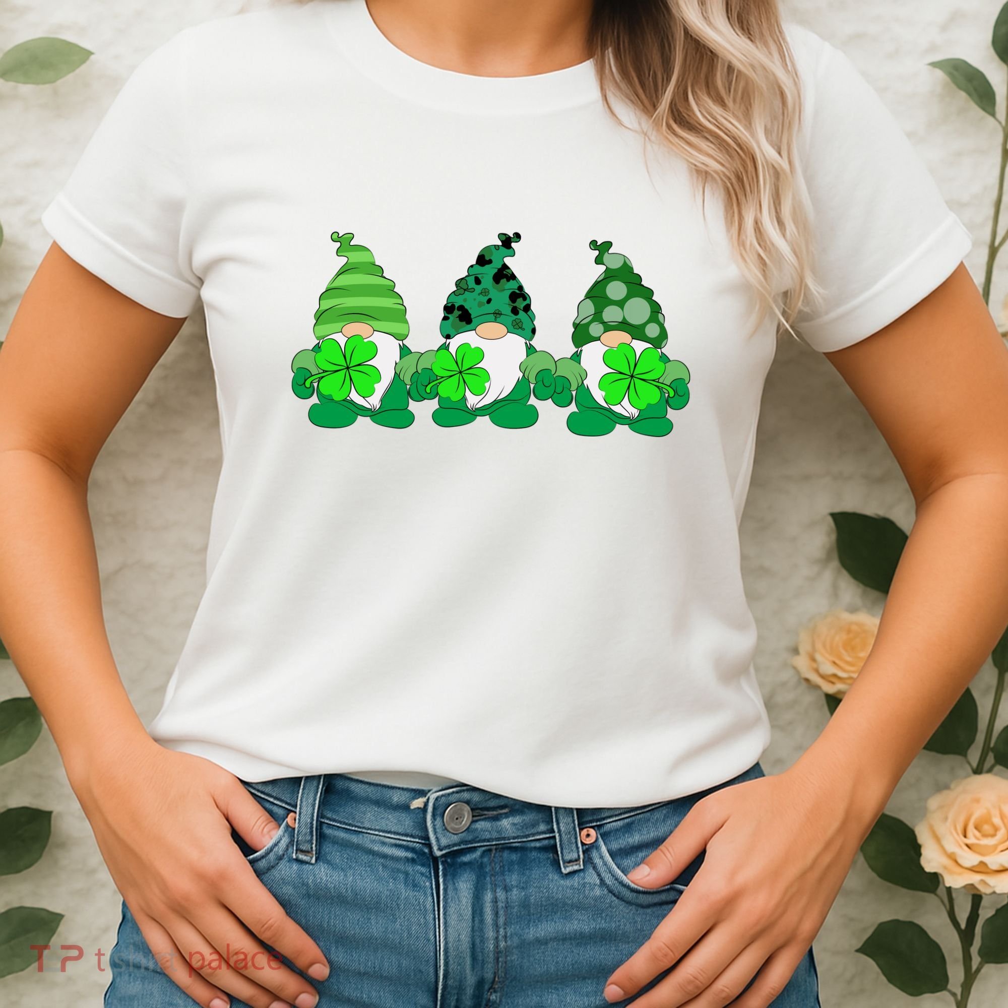 Gnome St Patricks Holiday Clover Women's T-Shirt