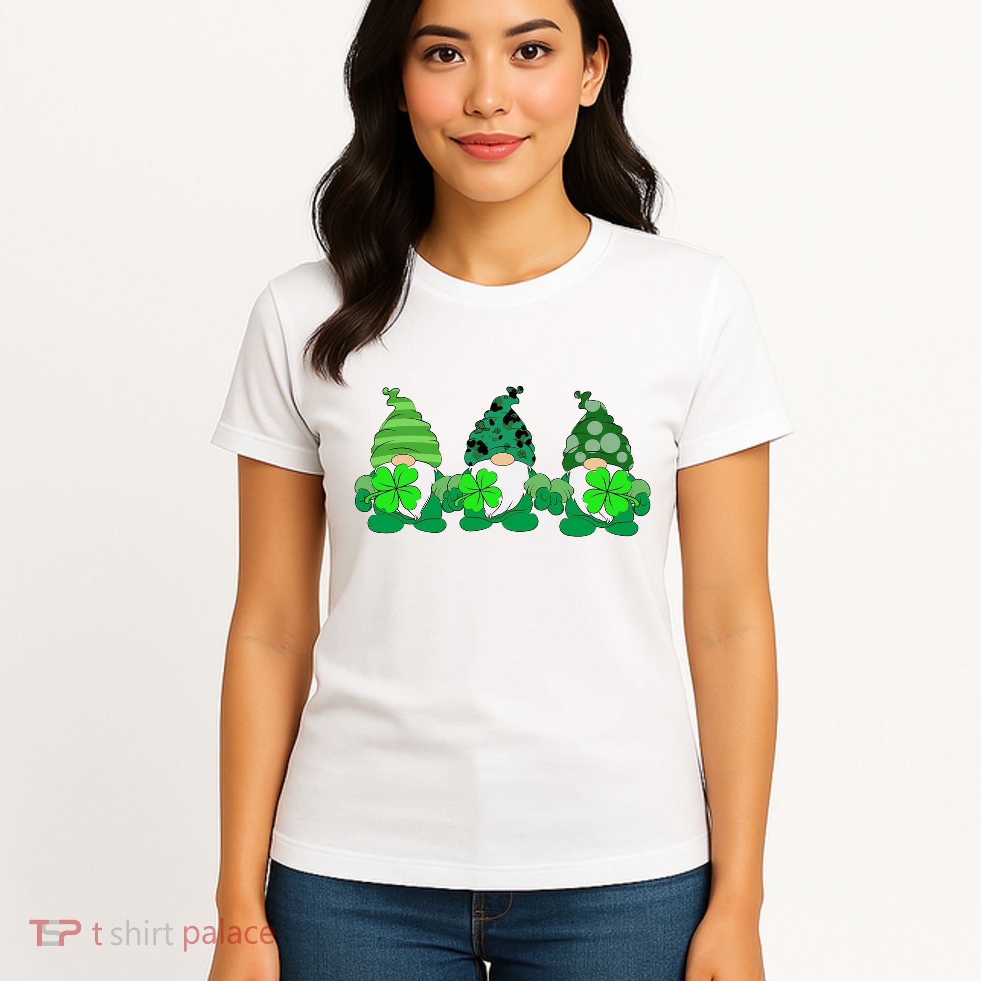 Gnome St Patricks Holiday Clover Women's T-Shirt