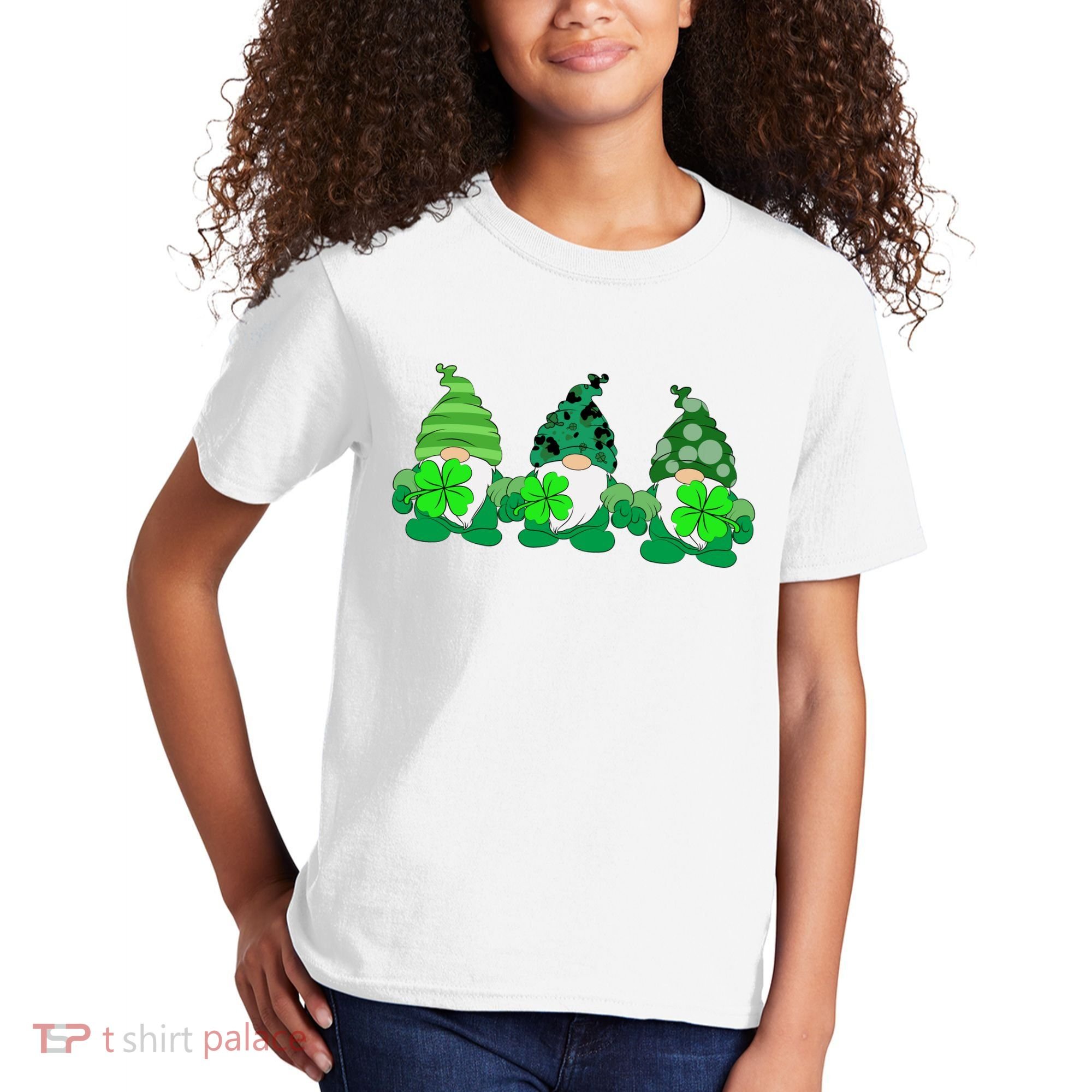 Gnome St Patricks Holiday Clover Kids T-Shirt