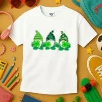Gnome St Patricks Holiday Clover Kids T-Shirt thumb 3