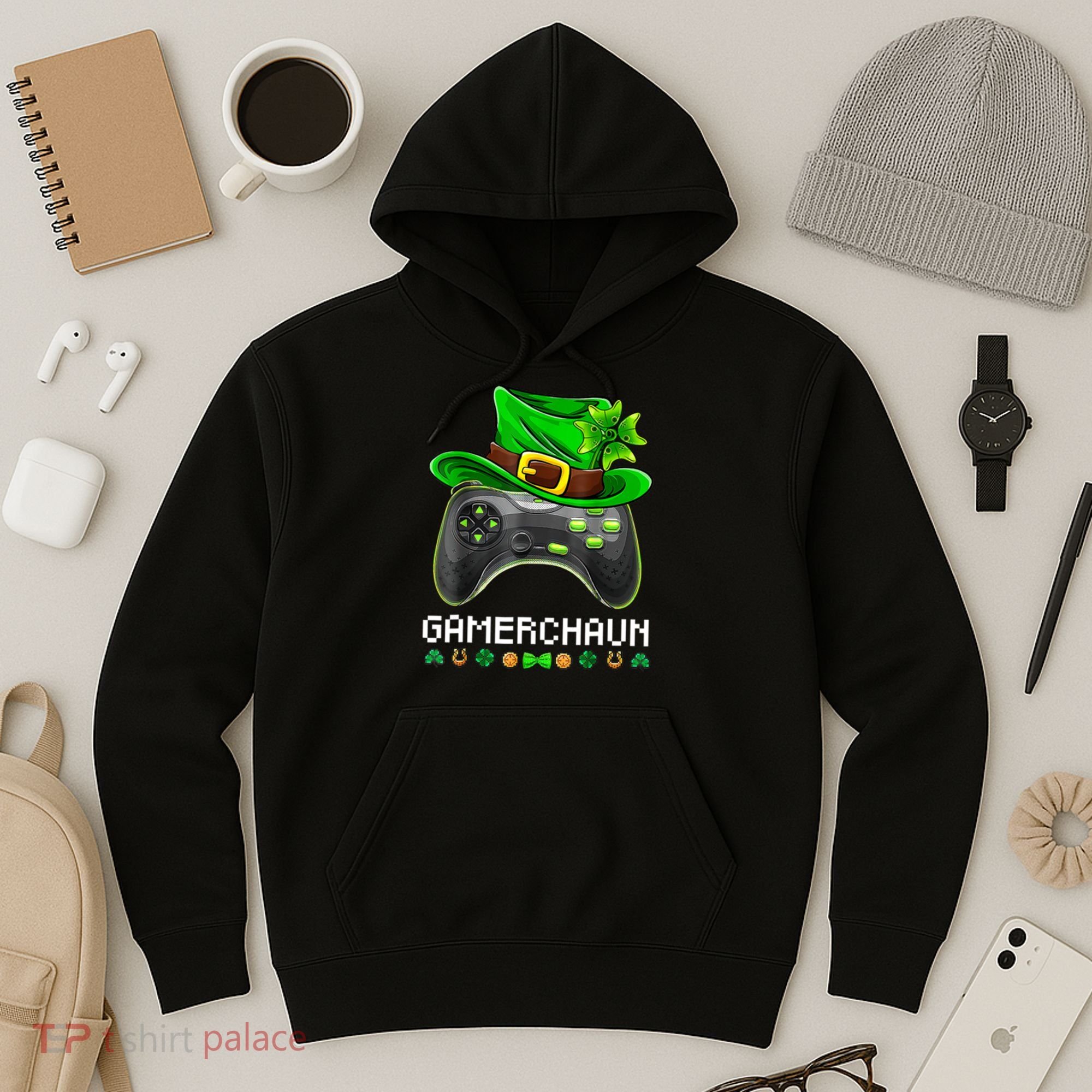 Gamerchaun St Patrick's Day Game Hoodie
